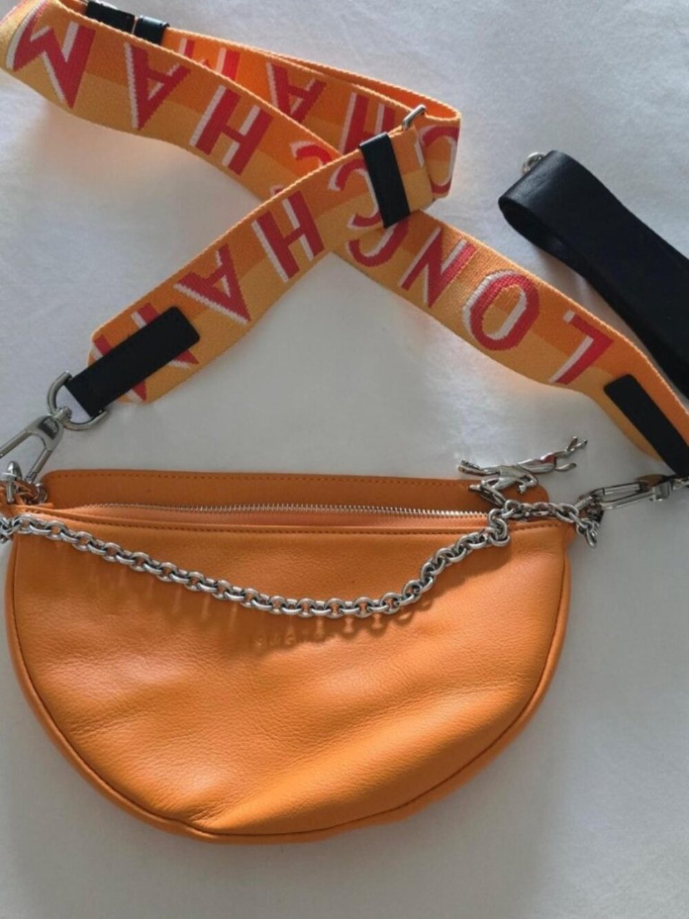 Longchamp orange crossbody bag